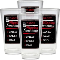 Flipping Awesome Pint Beer Glasses