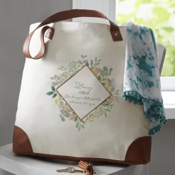 Floral Blossoms Canvas Tote Bag