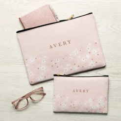 Floral Blush Zipper Pouch