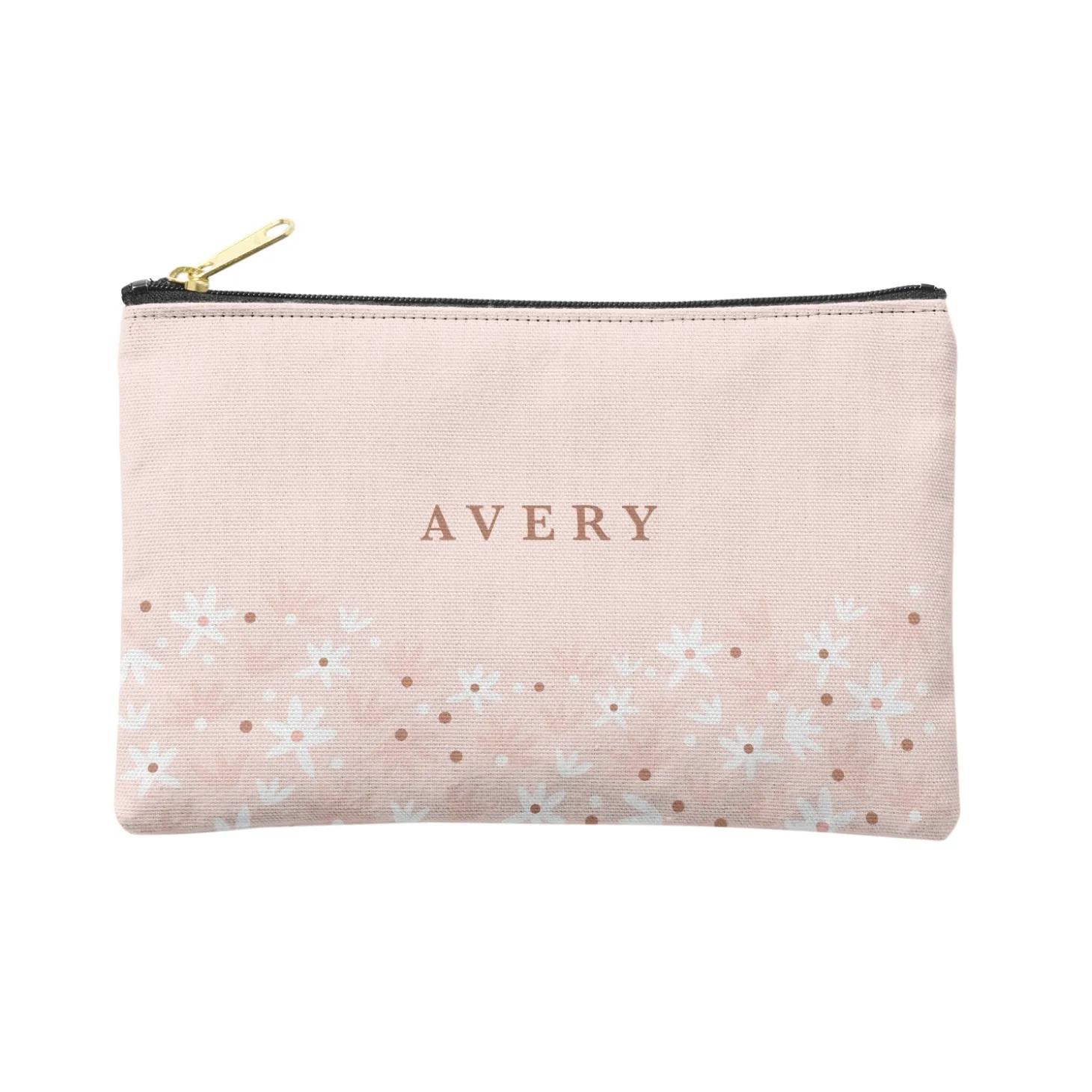 Floral Blush Zipper Pouch