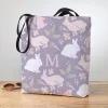 Floral Bunnies Initial Tote Bag