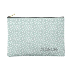 Floral Ditzy Print Zipper Pouch