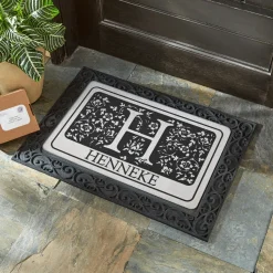 Floral Initial Doormat