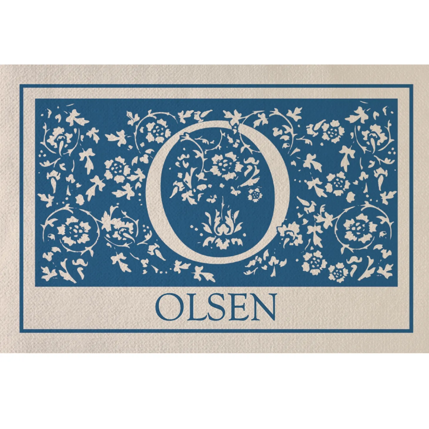 Floral Initial Doormat