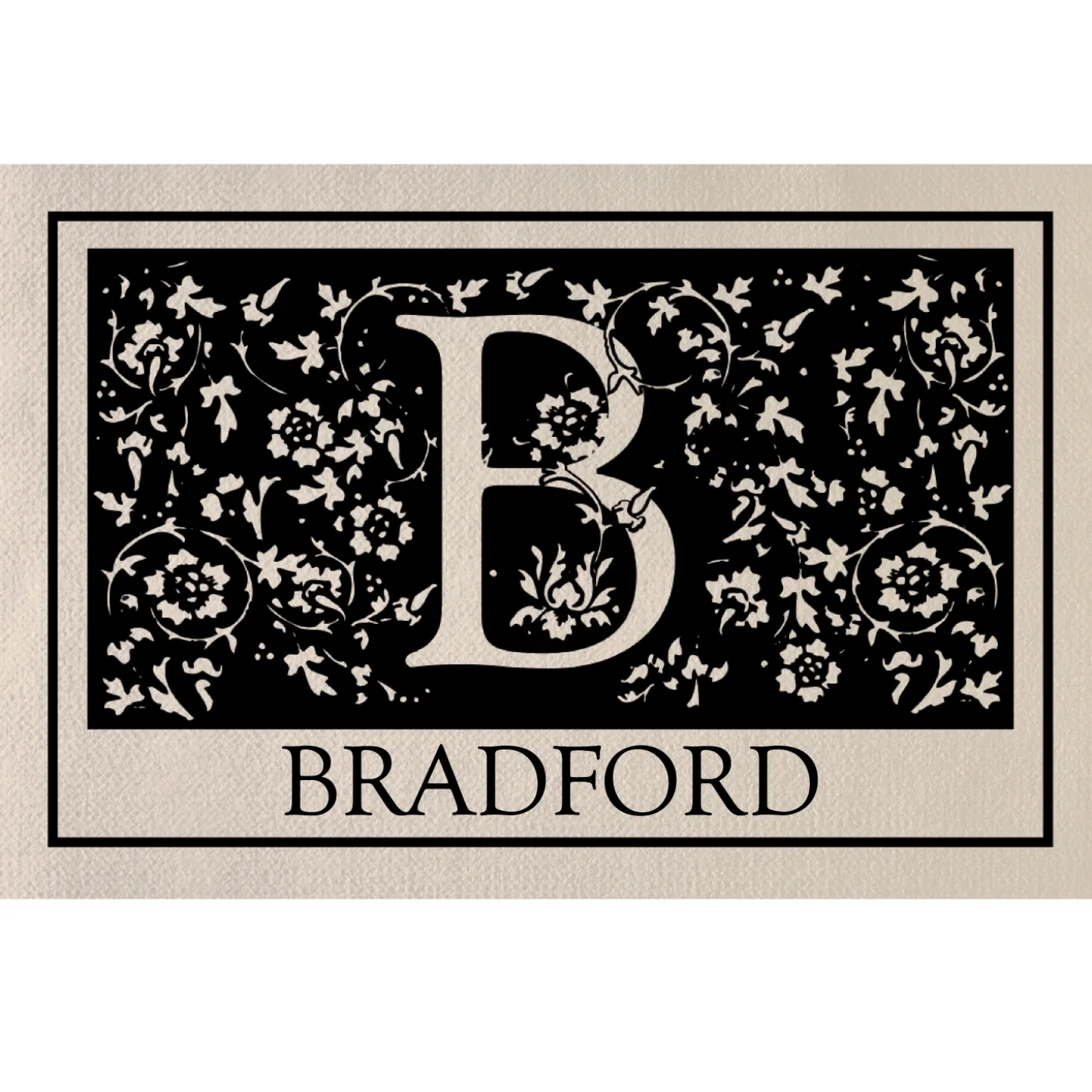 Floral Initial Doormat
