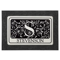 Floral Initial Doormat