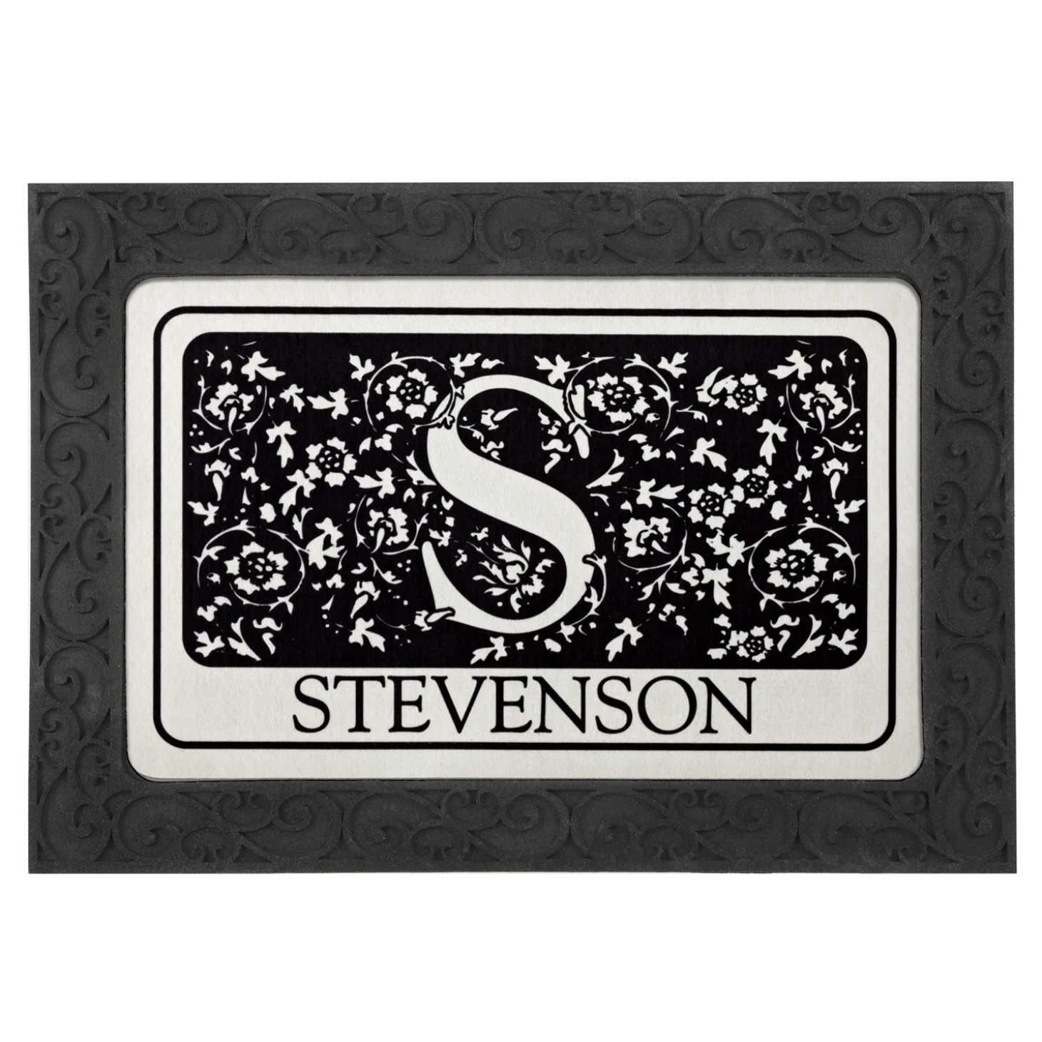 Floral Initial Doormat