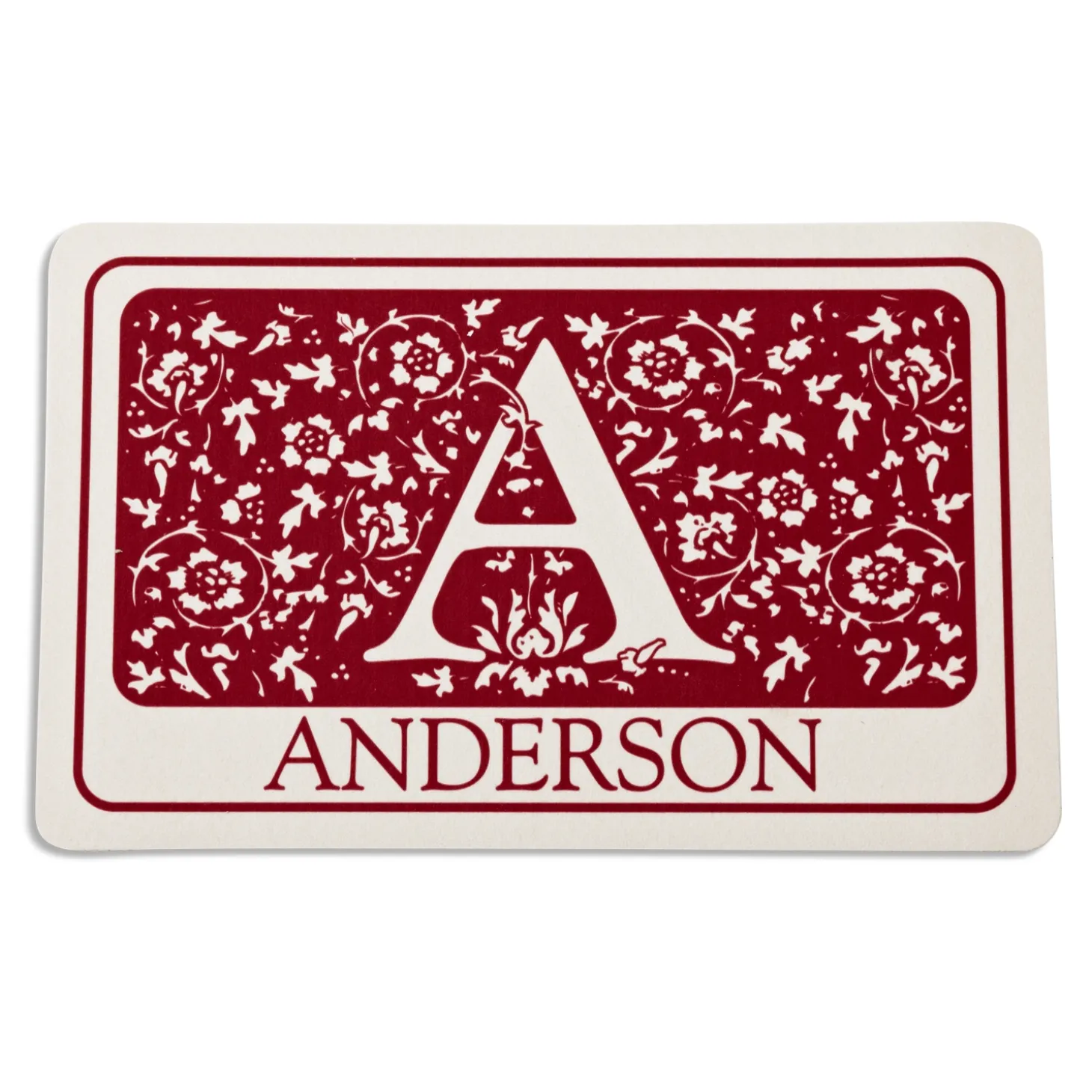 Floral Initial Doormat