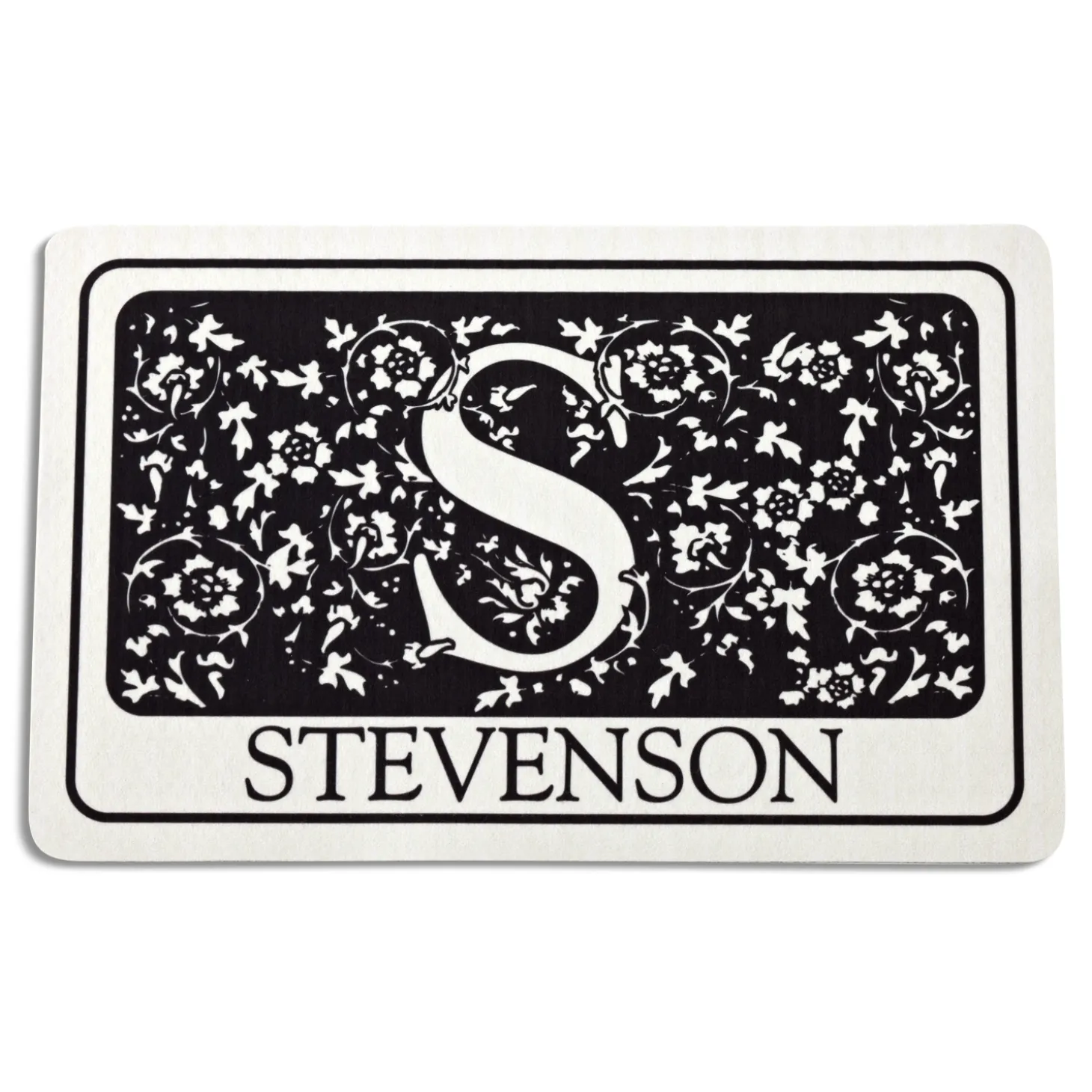 Floral Initial Doormat