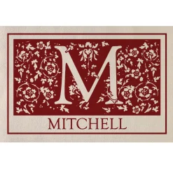 Floral Initial Doormat