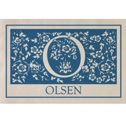 Floral Initial Doormat