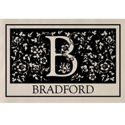 Floral Initial Doormat