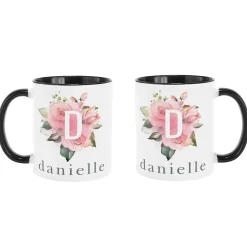 Floral Initial Mug