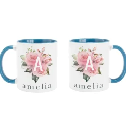 Floral Initial Mug