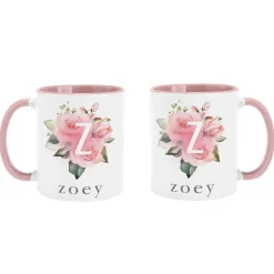 Floral Initial Mug