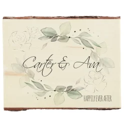 Floral Name Rustic Wood Sign