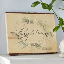 Floral Name Rustic Wood Sign