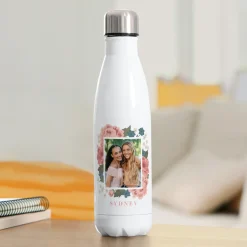 Floral Photo Memories 17 oz. Stainless Steel Water Bottle