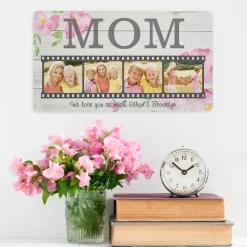 Floral Photo Memory Reel Metal Sign