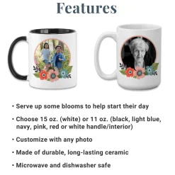Floral Photo Mug