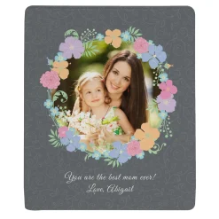 Floral Photo Plush Blanket