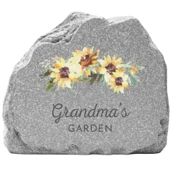 Floral Standing Garden Stone