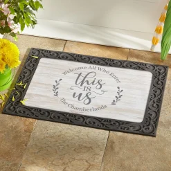 Floral This Is Us Doormat