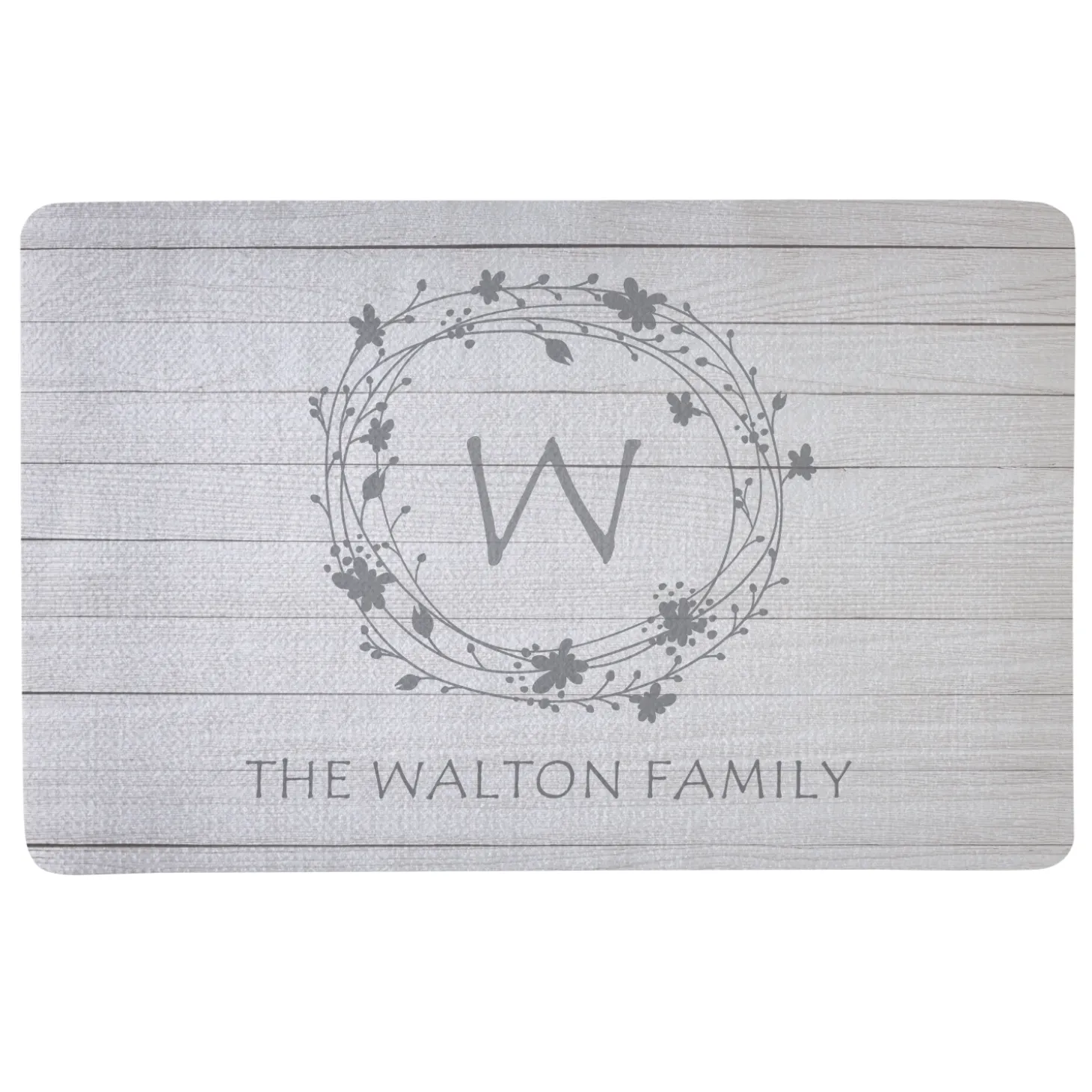 Floral Wreath Doormat