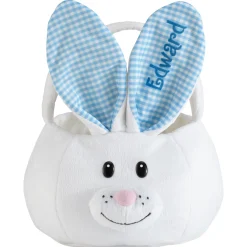 Fluffy Bunny Plush Easter Basket