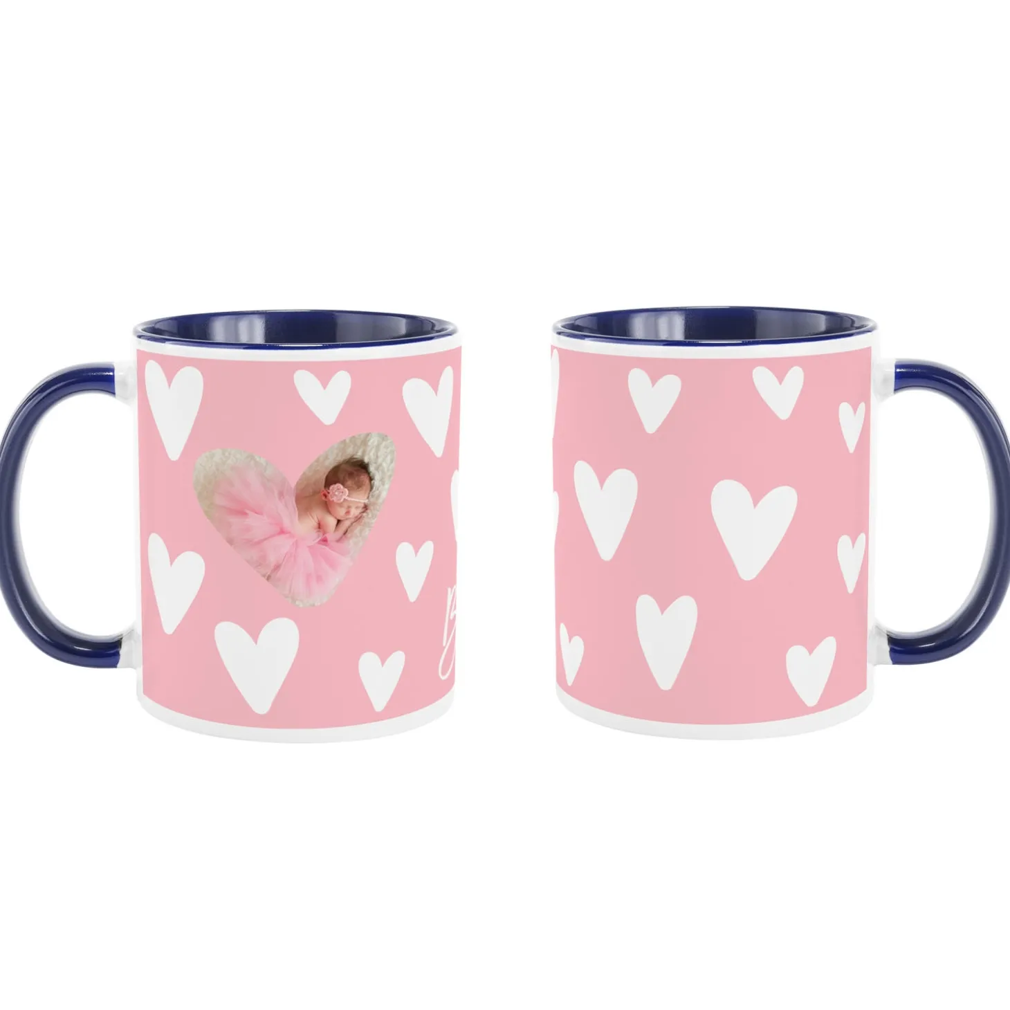 Fluttering Hearts Photo Mug