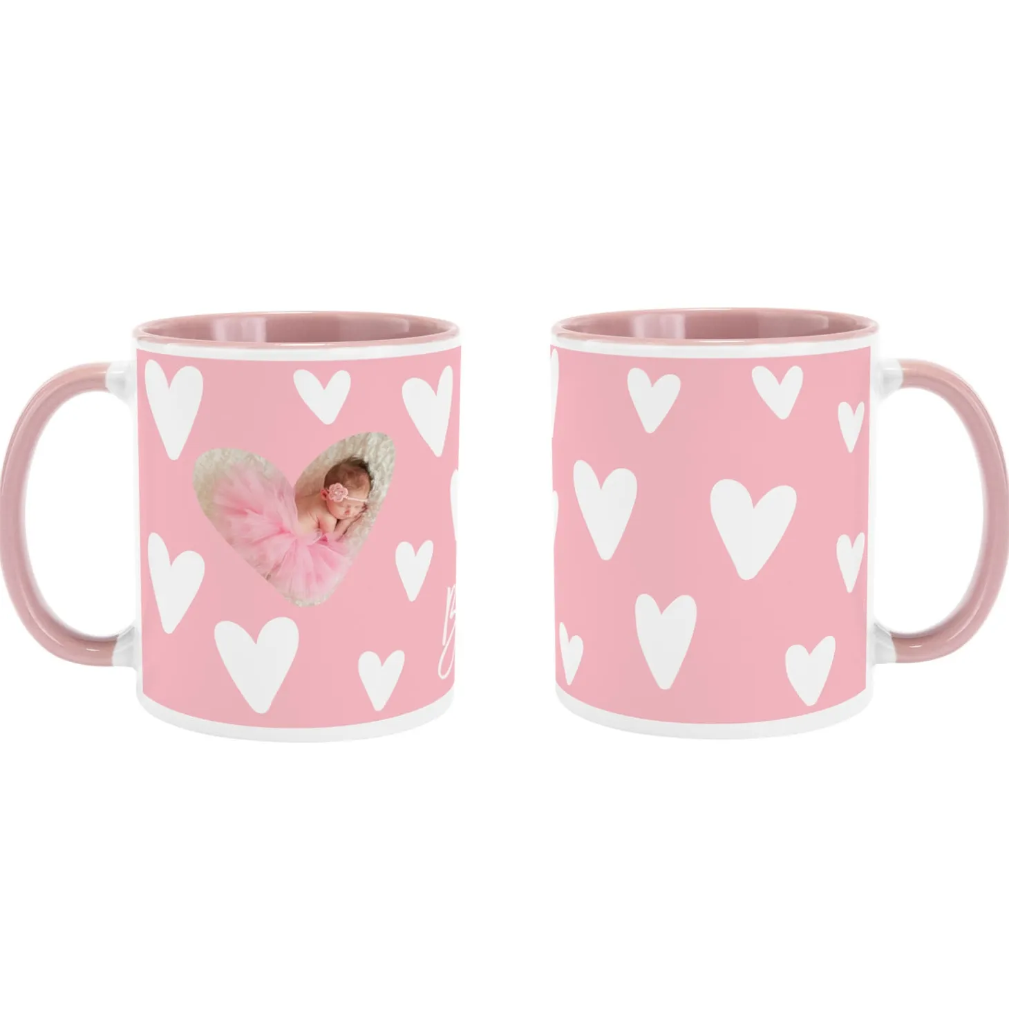 Fluttering Hearts Photo Mug