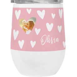 Fluttering Hearts Photo Tumbler
