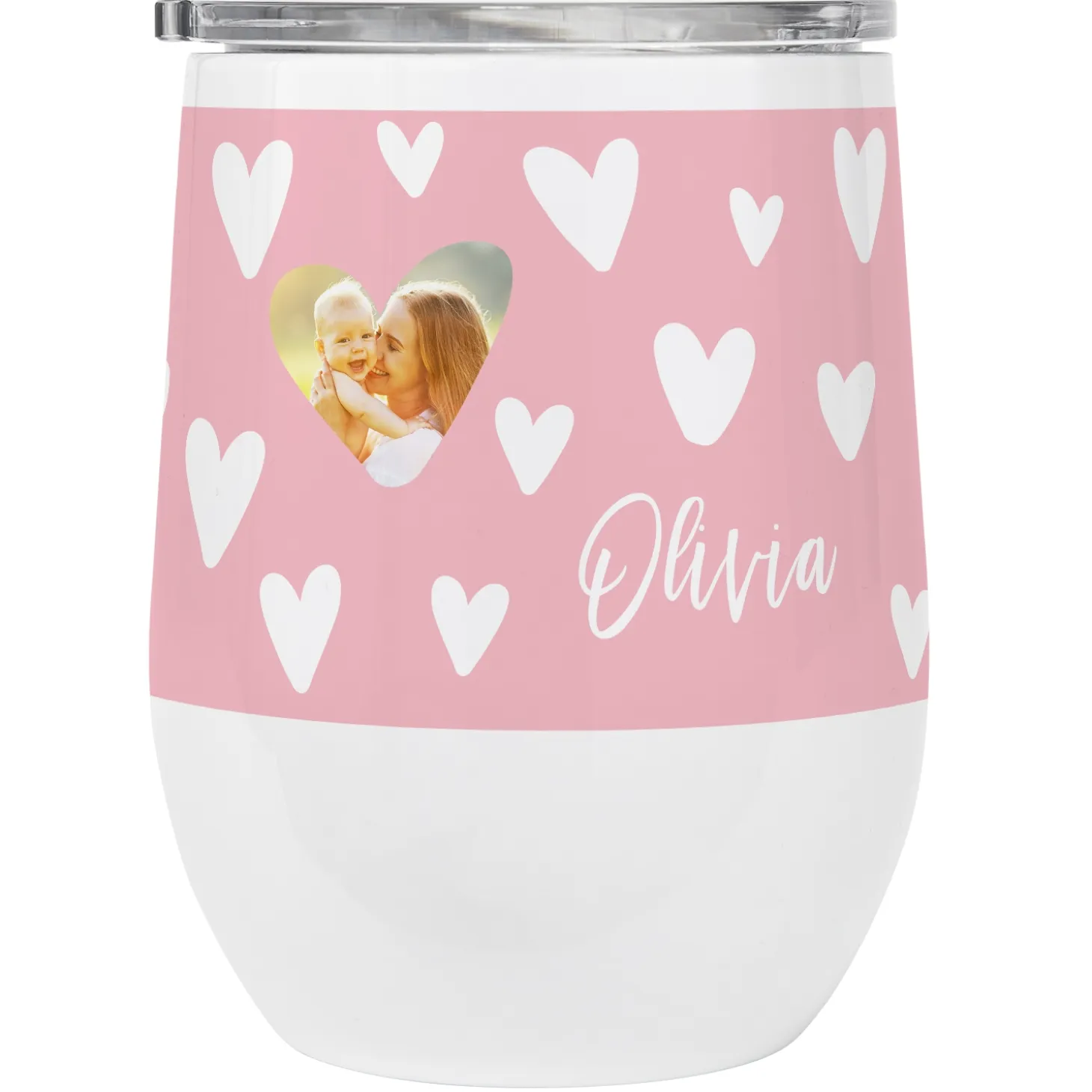 Fluttering Hearts Photo Tumbler
