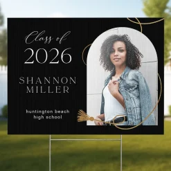 Focused on Success Graduation Photo Yard Sign