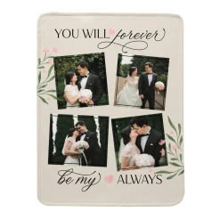 Forever and Always Multi-Photo Plush Blanket