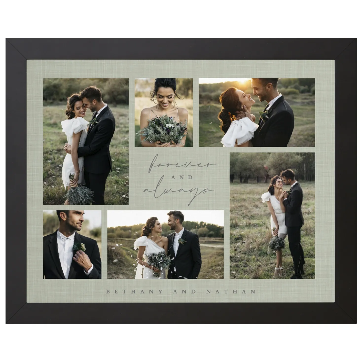Forever and Always Photo Collage Canvas