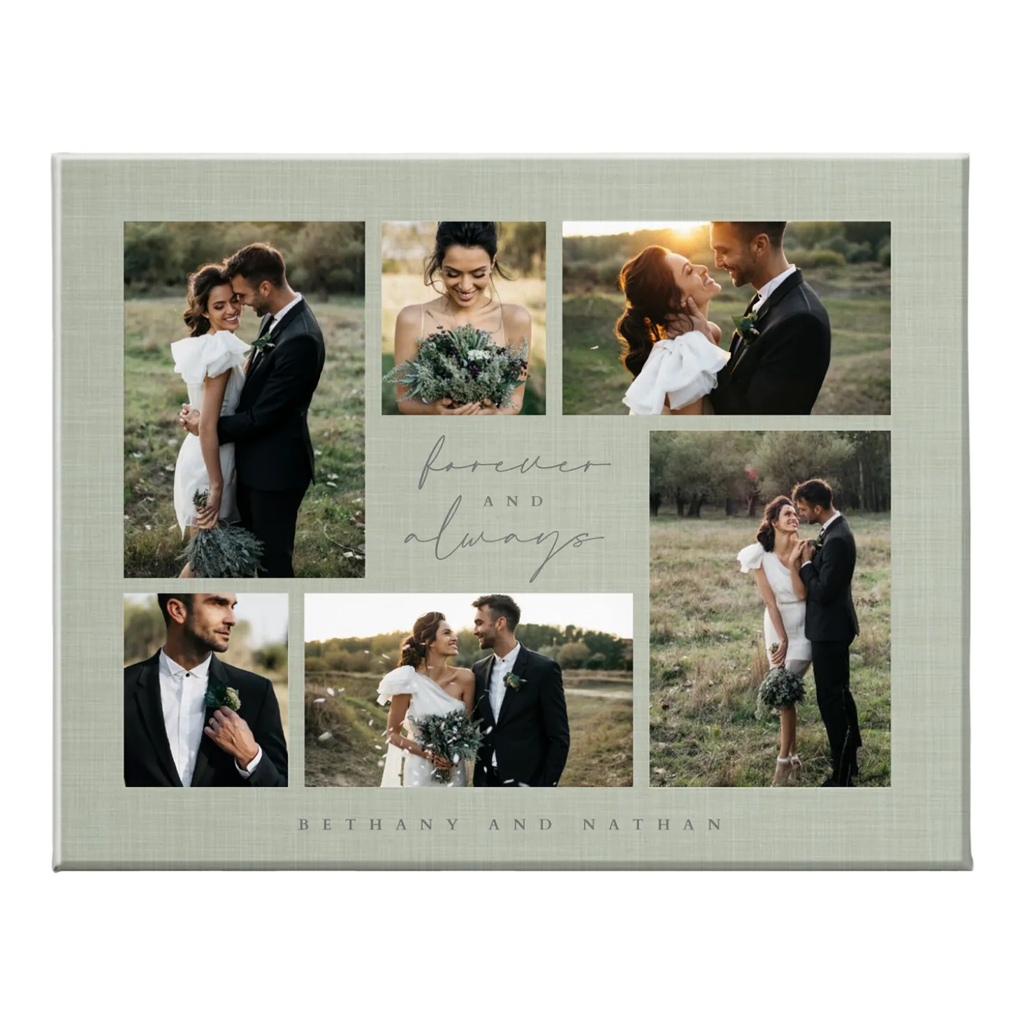 Forever and Always Photo Collage Canvas