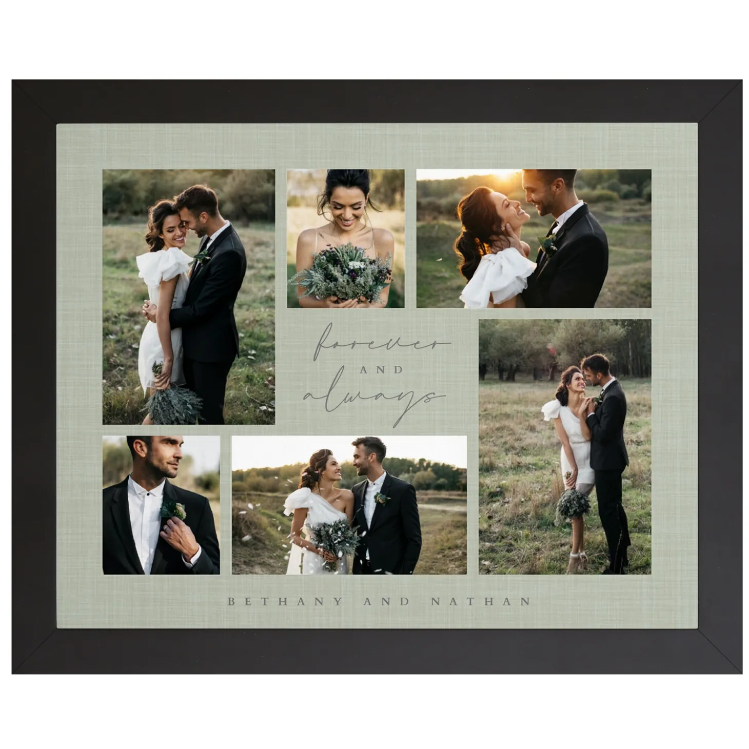 Forever and Always Photo Collage Canvas