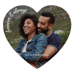 Forever and Always Photo Wood Heart Wall Sign