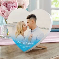 Forever Began Photo Wood Heart