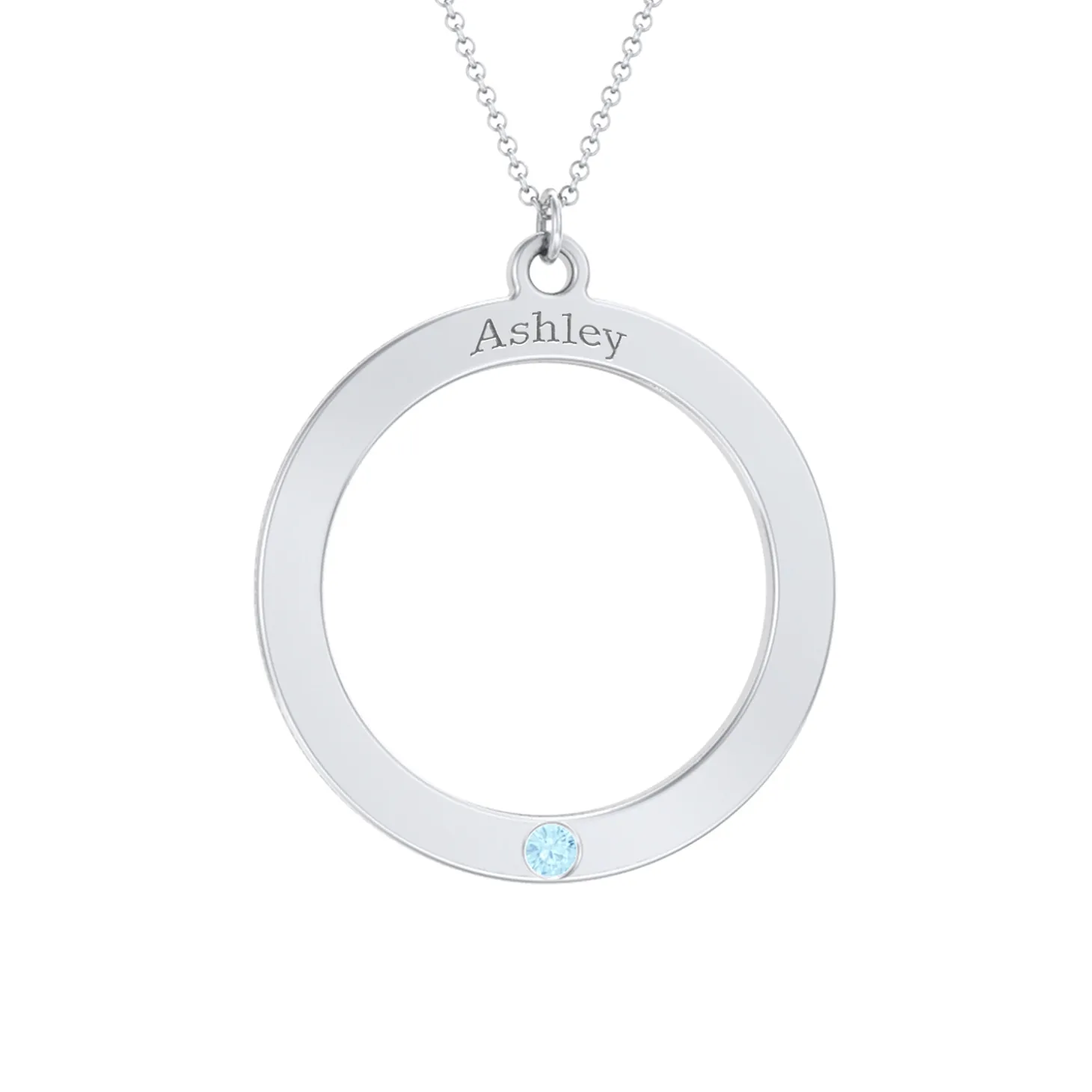 Forever Family Circle Birthstone Necklace