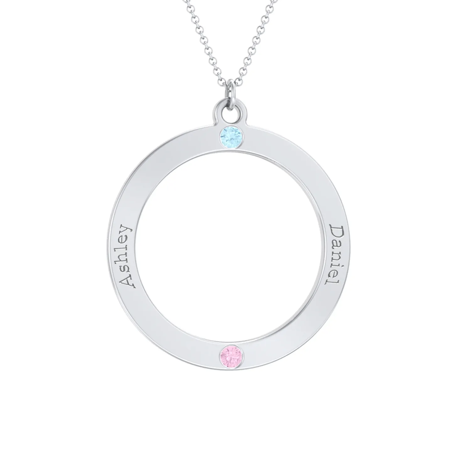 Forever Family Circle Birthstone Necklace