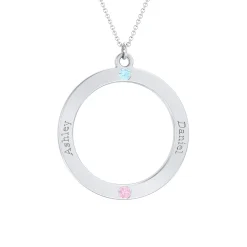 Forever Family Circle Birthstone Necklace