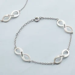 Forever Family Infinity Name Bracelet