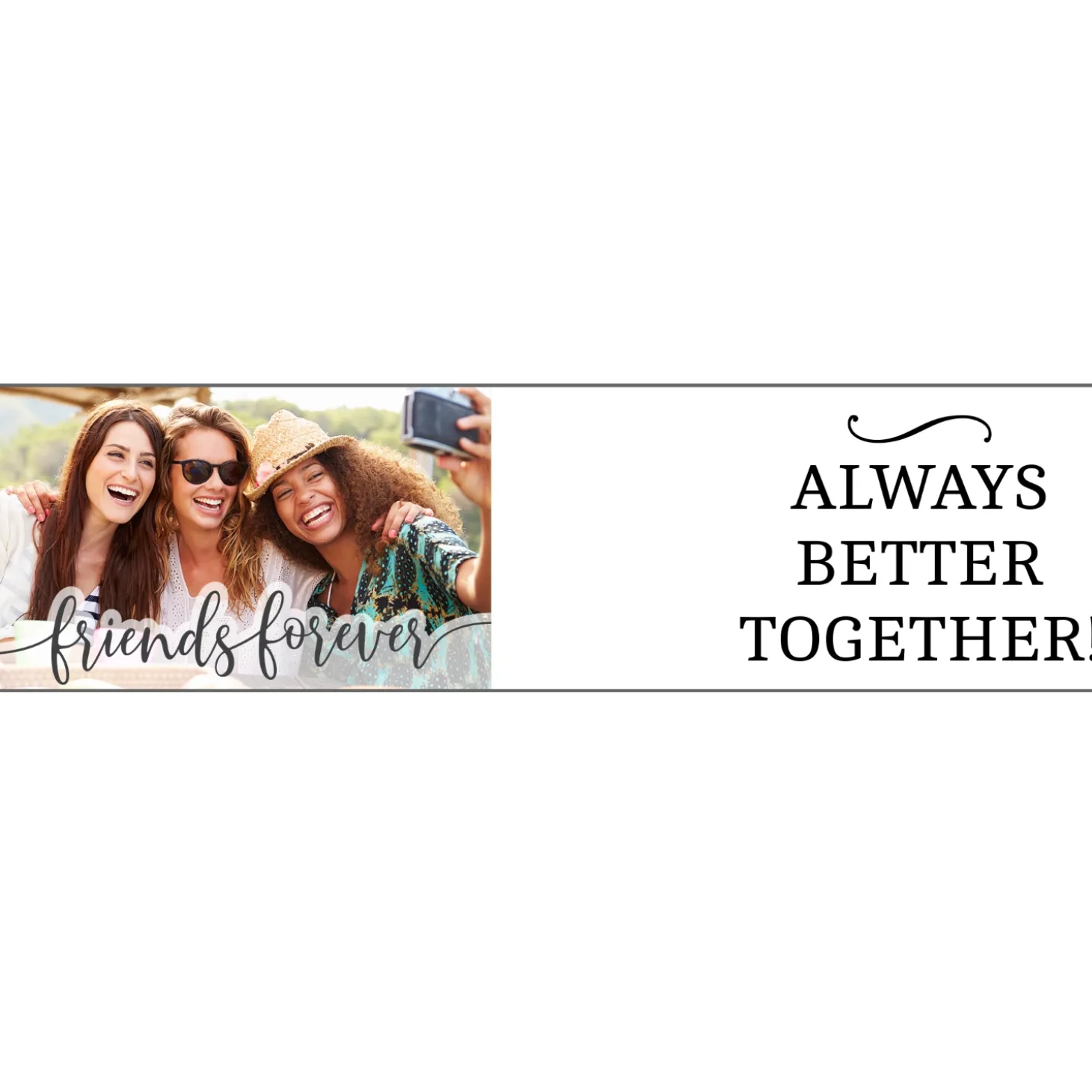 Forever Friends Photo Wine Glasses