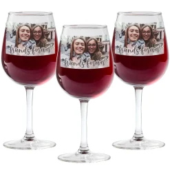 Forever Friends Photo Wine Glasses