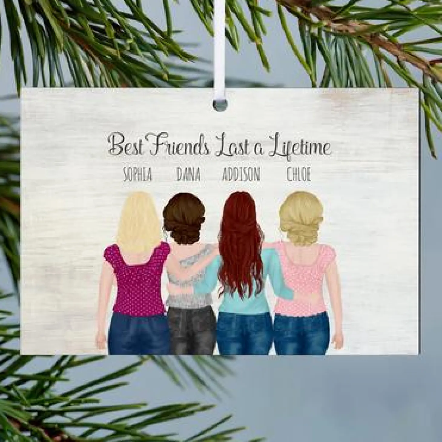 Forever Friends Rectangle Ornament