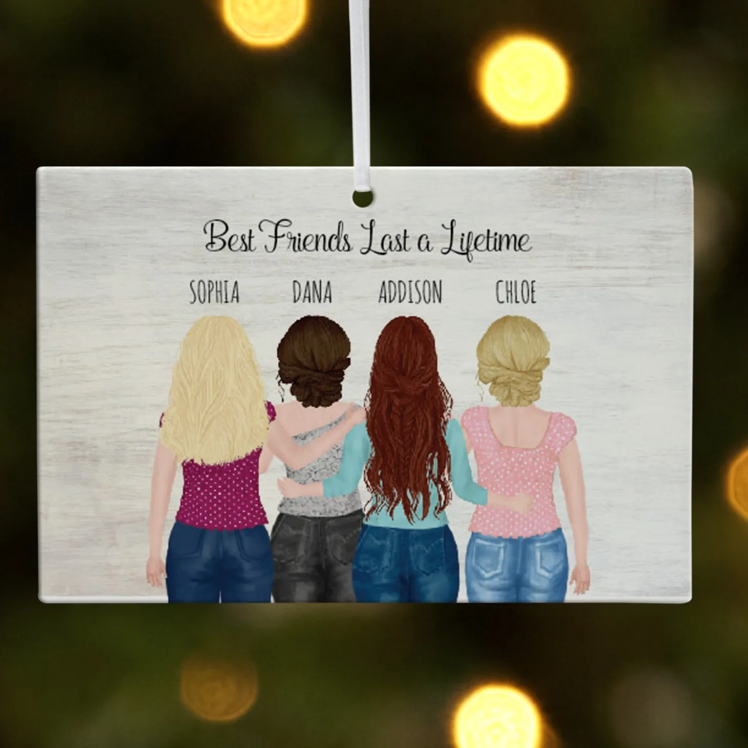 Forever Friends Rectangle Ornament