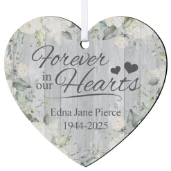 Forever in Our Hearts Memorial Heart Ornament