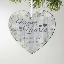 Forever in Our Hearts Memorial Heart Ornament